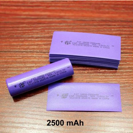 100pcs/lot 18650 lithium battery shrink film PVC heat shrinkable tube battery packaging skin packaging insulation tube