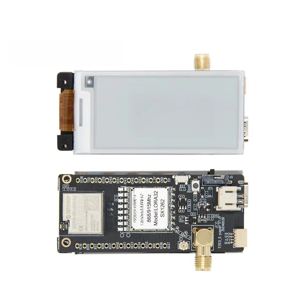 T3S3 2.13 Inch E-Paper ESP32-S3 Module Development Board with LoRa 2.4G SX1280 for Programmable Communication And Networking