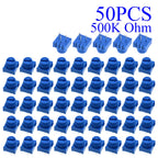 5-100pcs 3386P-1-103 1k 2k 5k 10k 20k  0.5W, 1/2W PC Pins Through Hole Trimmer Potentiometer Cermet 1 Turn Top Adjustment