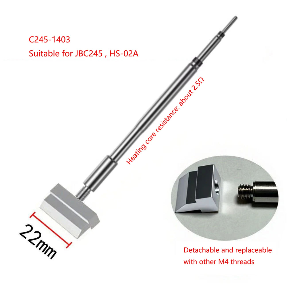 C245 Rapid Heating Soldering Iron Tip Copper Nickel Plated Spatula T1401-1406 Compatible with C245/T12/TS/T85/T65-M4 Threaded He