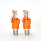 2pcs F TV Female Jack to RJ45 Male Plug Coaxial Coax Barrel Coupler Adapter RJ45 to RF Connector