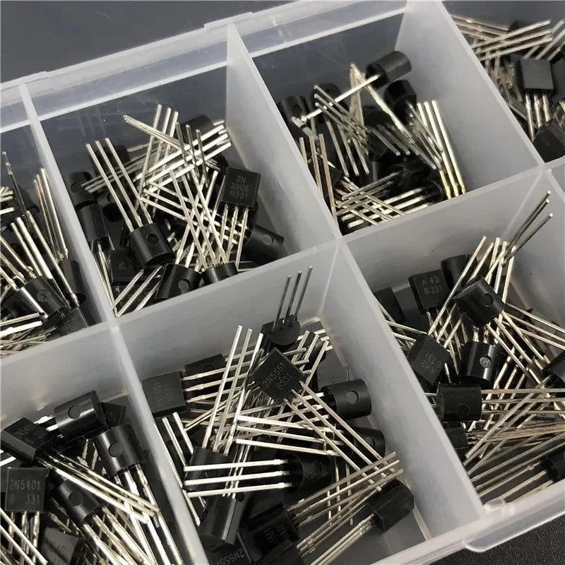 10ValuesX20 200pcs TO-92 Transistor Assortment Assorted Kit 2N2222 2N3904 2N3906 2N5087 2N5088 2N7000 MPSA42 MPSA92 etc