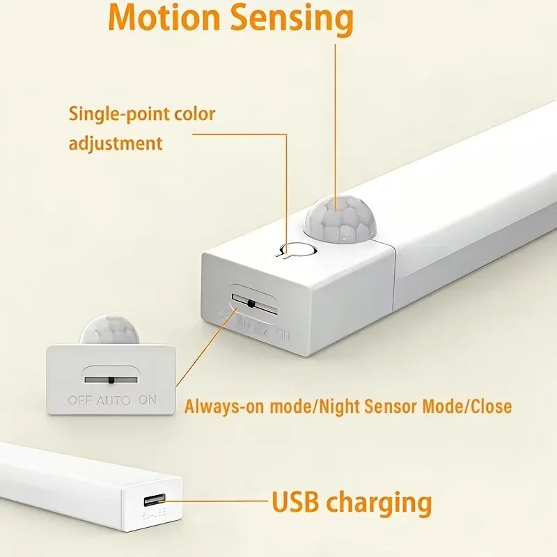 RGB Ambient Sensor Light -  Rechargeable Magnetic Wall Lamp Mood Ambient Light for Cabinet Hallway Stair