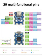 1-20PCS RP2040-Zero Development Board Raspberry Pi Pico RP2040 Super Mini Dual-Core Processor Microcontroller Module with 2M USB