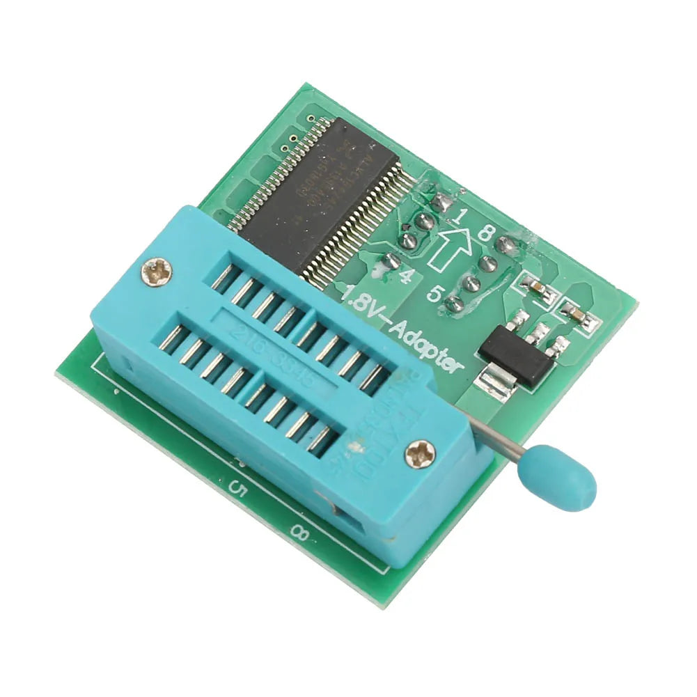 CH341A USB Programmer SOP8 Test Clip 1.8V Adapter SOP8 to DIP8 Converter Module Adapter Socket Converter Module USB Programmer