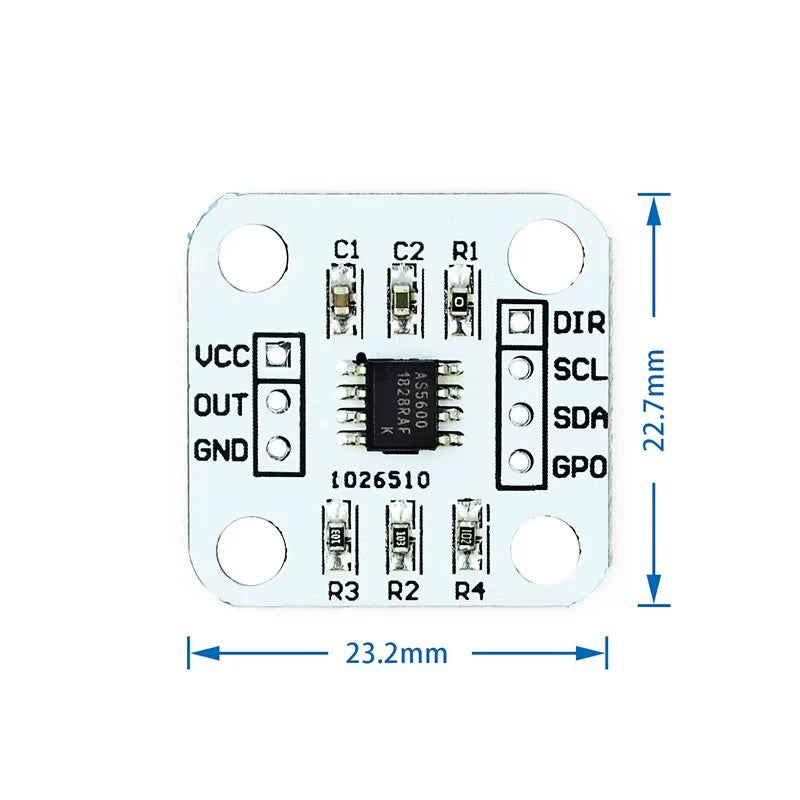 1-10pcs AS5600 magnetic encoder magnetic induction angle measurement sensor module 12bit high precision