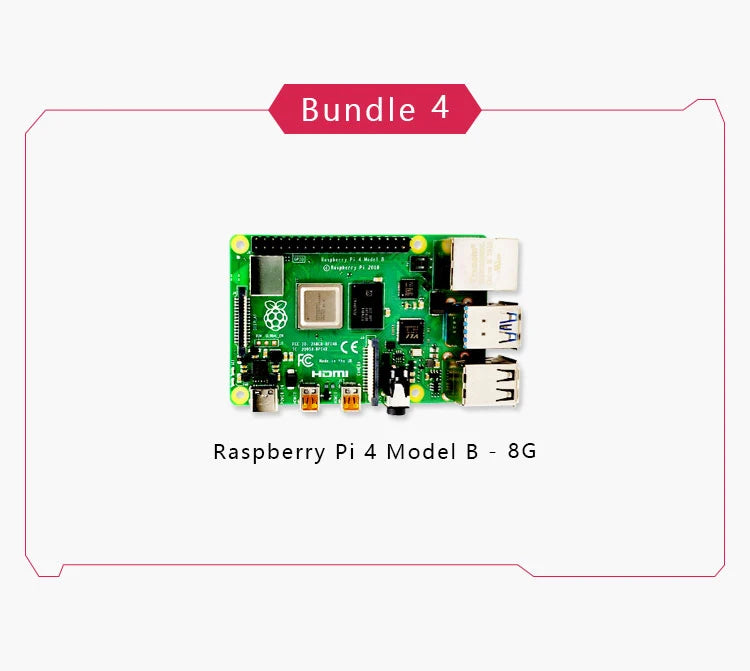Official Original Raspberry Pi 4 Model B Dev Board Kit RAM 2G 4G 8G 4 Core CPU 1.5Ghz 3 Speeder Than Pi 3B+