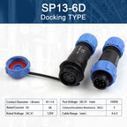SP13 Aviation Waterproof Connector IP68 Docking Electrical Cable Wire Male Female Plug Socket Welding Type Industrial Connector