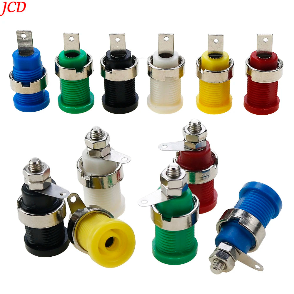 5 Piece 32A Insulation Safety 4mm Banana Plug Socket Jack Panel Mount Terminal Connector Multimeter Socket Banana Head Female