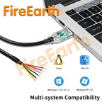 FTDI USB to RS485-WE Serial Cable, RS485-WE-1800-BT UART Serial Converter Cable,USB-RS485-WE Wire End,FT232 Chipset, 6 Way,1.8m