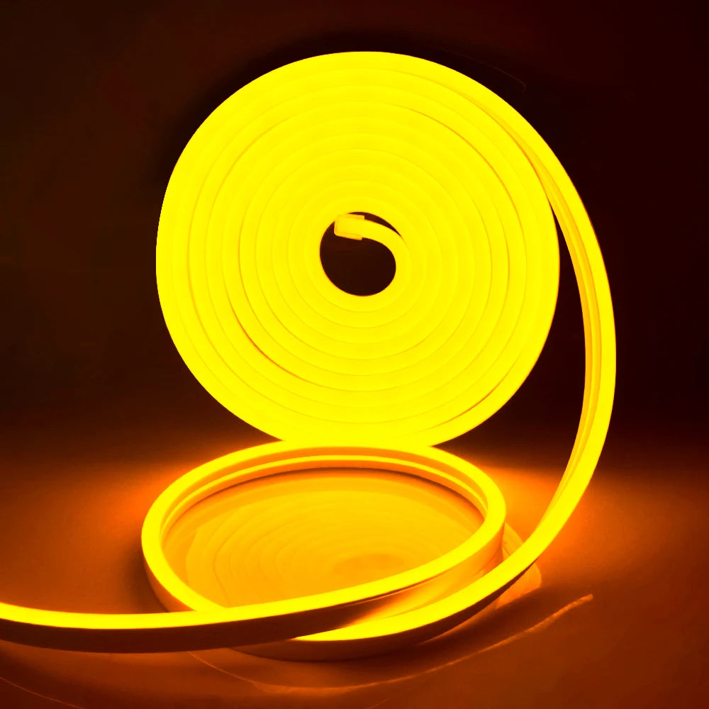 Neon Strip DC 12V IP65 Waterproof 2835 120Leds/M White/Blue/Pink/Yellow/Red/Green Flexible Ribbion Rope LED Strip 0.5M 1M 3M 5M