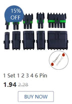 1Set 6.3mm 1/2/3/4/6/8/12P/14 pin Automotive 6.3 Electrical wire Connector Male Female cable terminal plug Kits ebike car