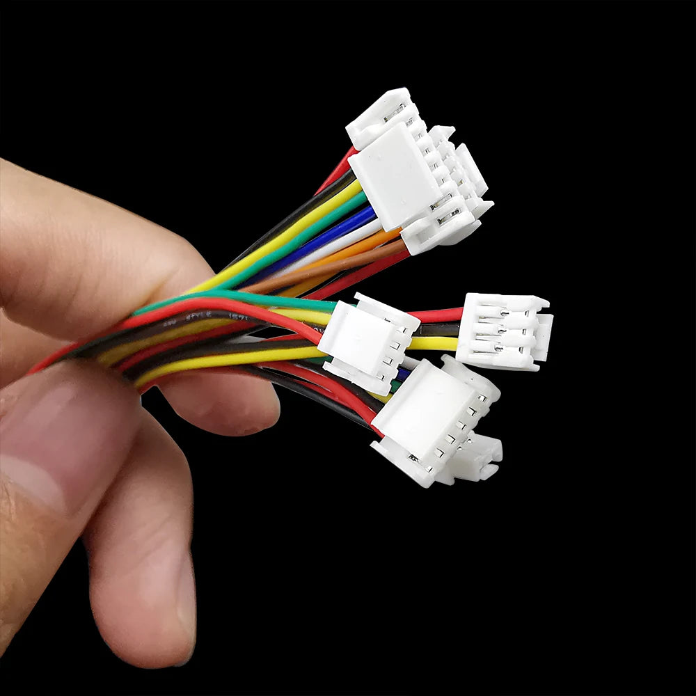 10/20Pcs JST GH1.25 1.25mm Pitch 2P 3P 4P 5P 6P 7P 8P 9P 10Pin Double Head Male Plug Connector With Wire Cables 150mm 28AWG