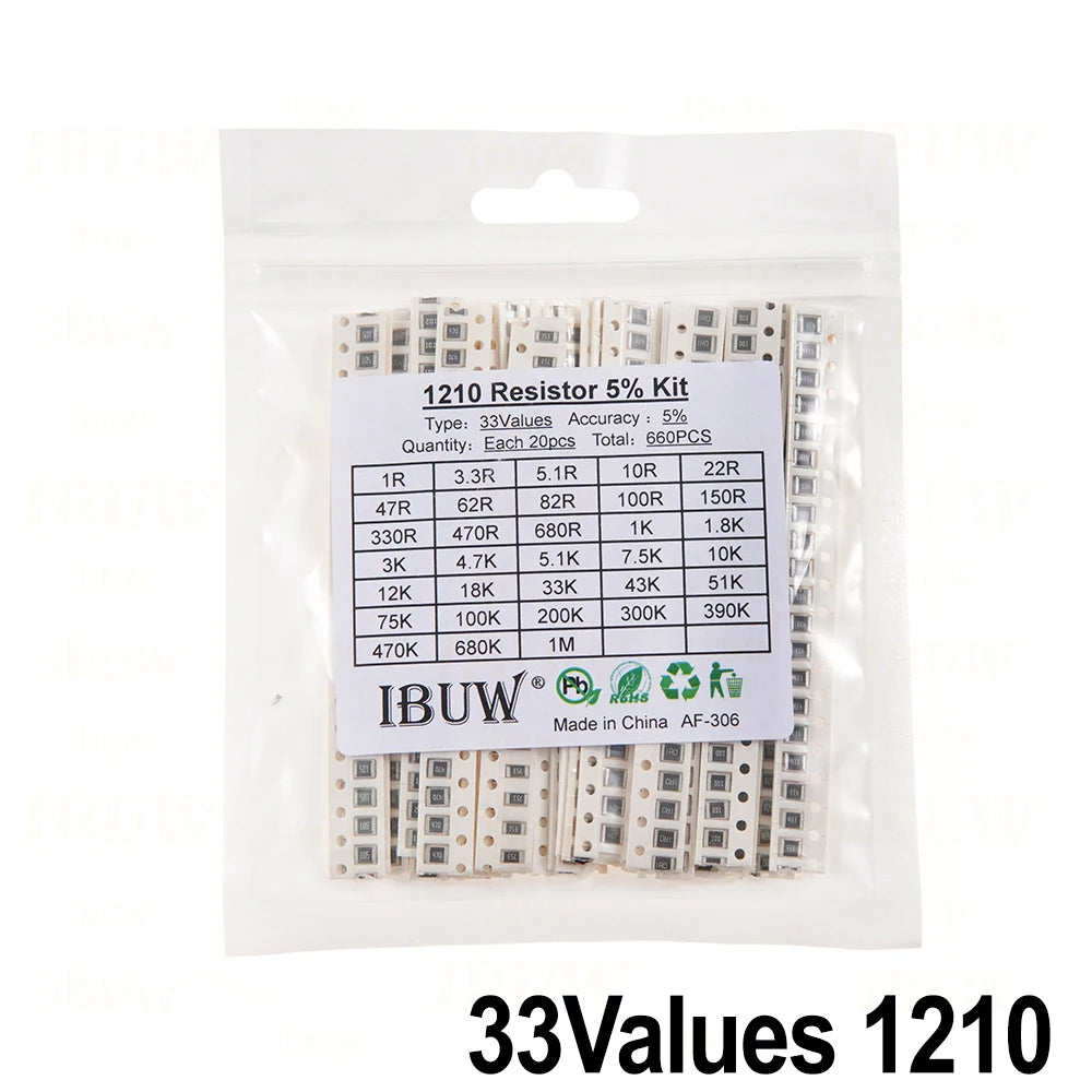 660pcs 200pcs 720pcs 4000pcs 0402 0603 0805 1206 1210 2512 smd resistor kit igmopnrq assorted kit 10k 100k 1k 1r 100r 220r 1% 5%