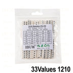 660pcs 200pcs 720pcs 4000pcs 0402 0603 0805 1206 1210 2512 smd resistor kit igmopnrq assorted kit 10k 100k 1k 1r 100r 220r 1% 5%