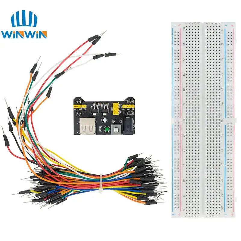 MB-102 MB102 Breadboard 400 830 Point Solderless PCB Bread Board Test Develop Dupont line DIY for arduino laboratory SYB-830