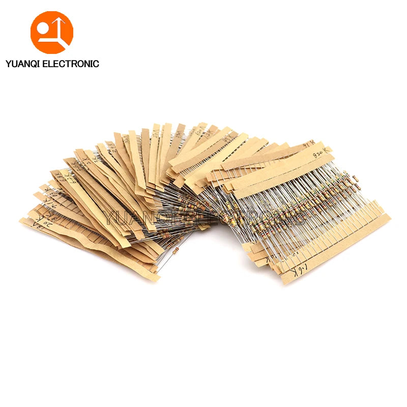 3120pcs 1/4W Carbon Film Resistor Kit 5% Resistance Assortment Set 156valuesX20pcs 1R - 10M ohm 0.25W Sample Pack
