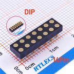 5Pcs Target PAD Connector 2.54 Grid 4 6 8 10 12 14 16 20 Pole Female Spring Pogo Pin Header Socket Power Charge DIP SMD Dual Row