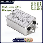 Power EMI Filter CW4L2-10A-T CW4L2-20A-T Single Phase AC 115V / 250V 20A 50/60HZ For Laser Cutting Engraving Machine And Marking