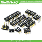 5PCS Toggle switch DIP SMD 1/2/3/4/5/6/8/10PIN ibuw slide switch socket 1 2 3 4 5 6 8 10 bits Pitch 2.54mm Black Snap Switch