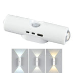LED Night Light with Motion Sensor RGB Gradient Ambient Light Dimmable Magnetic Stair Lamp for Entryway Bedside Desk Wardrobe
