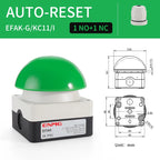IP65 Waterproof ENMG Emergency Stop Button Switch Mushroom Head Self-Locking/Resetting 1NO Foot/Hand Control for Industrial Safe