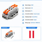 2P-30P Lever Electrical Wire Connector Terminal Block Electrical Cable Connectors Wire Terminals 1 In 1 Out Screw Mount 600V 32A