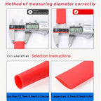 1m Waterproof Heat Shrink Tubing Kit with Adhesive - 1M 3:1 Heat Shrink Tube With Double Wall Glue Tube Diameter 1.6-50mm