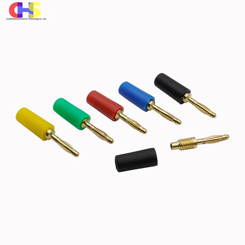 5pcs 2mm Banana Jack Plug Socket Stacked Male Female Insulated Terminal Block For Experimental Panel Testing Line Welded
