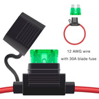 2-10PCS Inline Fuse Holders 12V,10/12/14/16/18 AWG Inline Fuses,Waterproof Fuse Holder with 10A-40A ATC/ATO Standard Blade Fuses