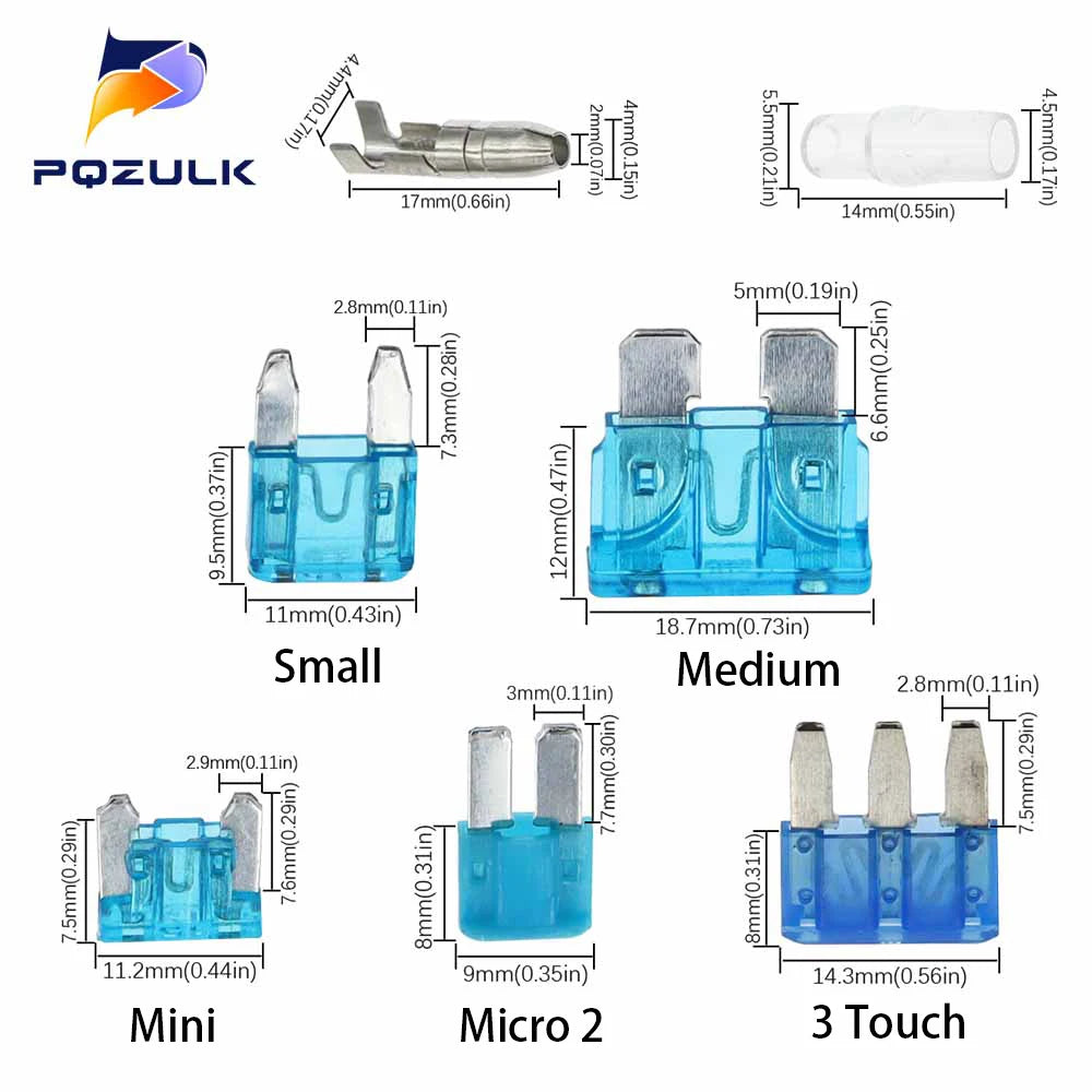 12V Mini Small Medium Size Car Fuse Holder Add-a-circuit TAP Adapter with 10A Standard ATM Blade Fuse Take Electrical Appliances