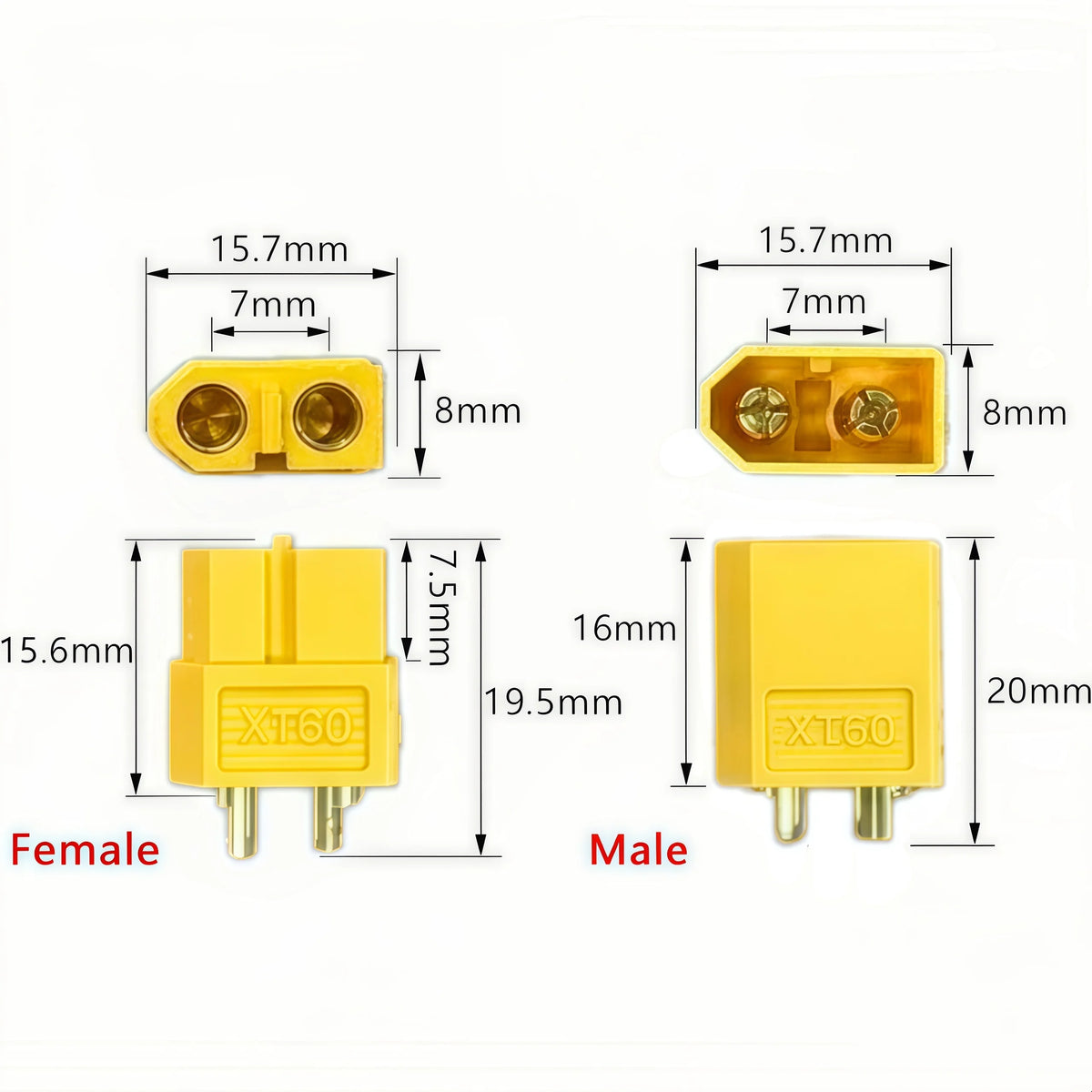 50/100 Pair XT60 XT-60 XT 60 XT30 XT90 T Plug Male Female Bullet Connectors Plugs For RC Lipo Battery Wholesale Dropship