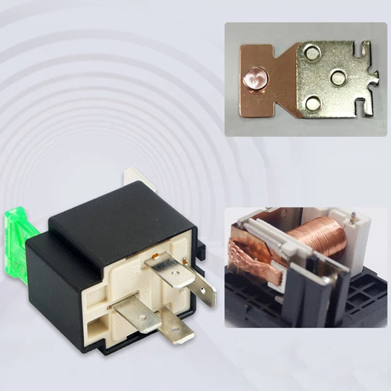 1PC 12V DC 4 Pin Car Automotive Fused Relay 30A Normally Open Relais 30A Fuse with 4pin/5Pin Backrest