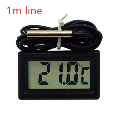 Mini LCD Digital Thermometer with Waterproof Probe Indoor Outdoor Convenient Temperature Sensor for Refrigerator Fridge Aquarium