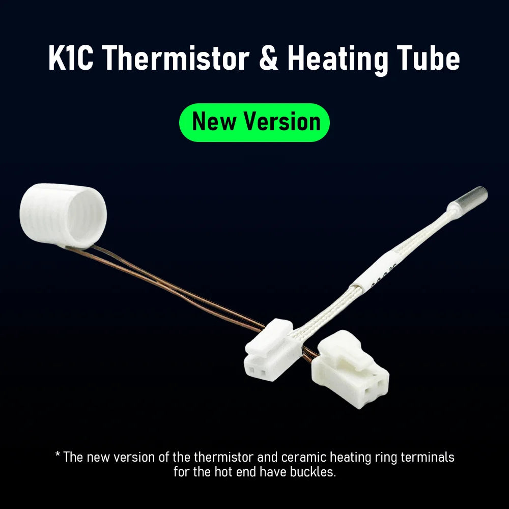 New Version K1C Ceramic Heating Tube Thermistor Temperature Sensor for K1 SE K1 MAX 3D Printer Hotend Accessories Parts