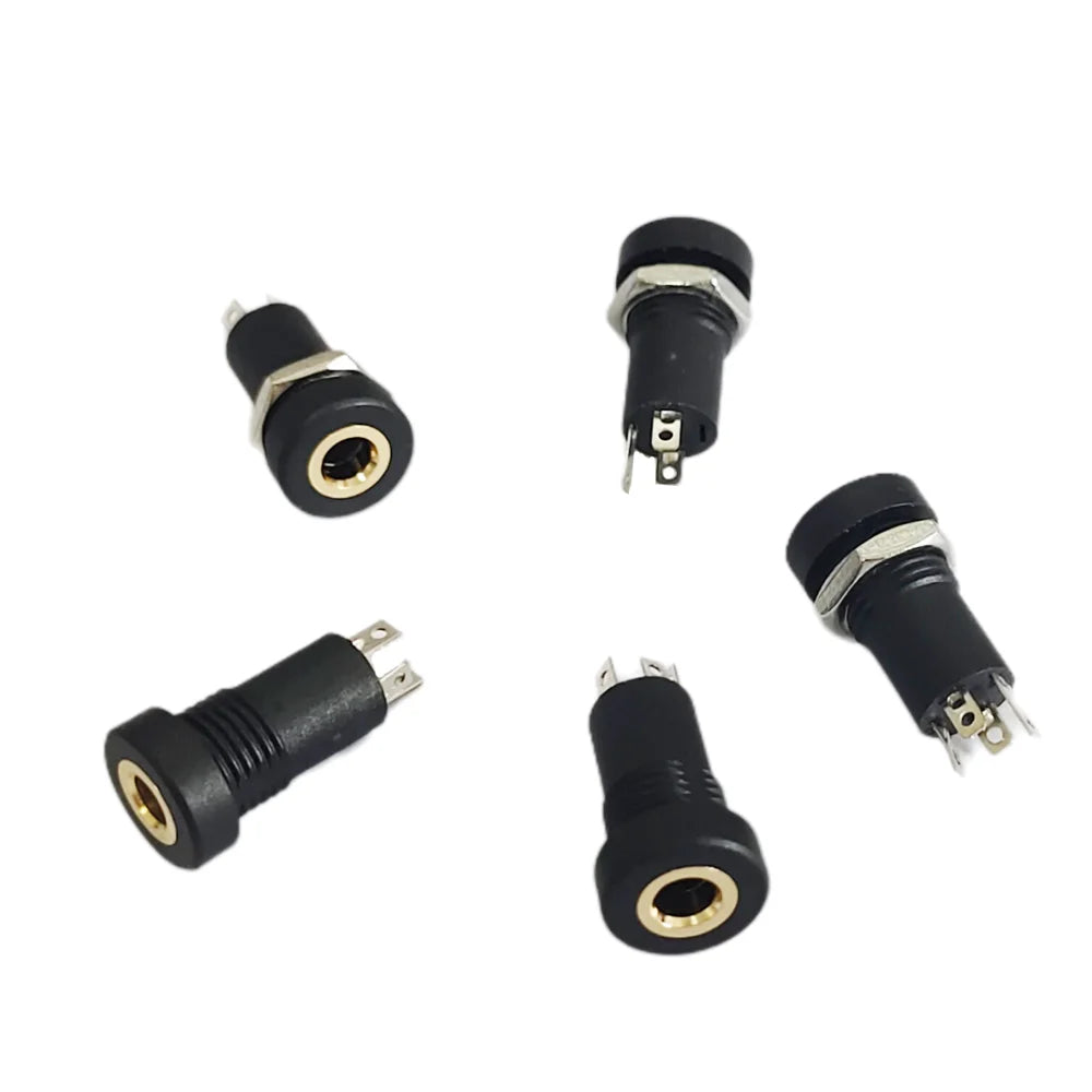 2/5/10Pcs PJ392A 3.5mm Stereo Audio Jack Socket 3/4 Pole Solder Panel Mount with Nut Female Headphone Connector