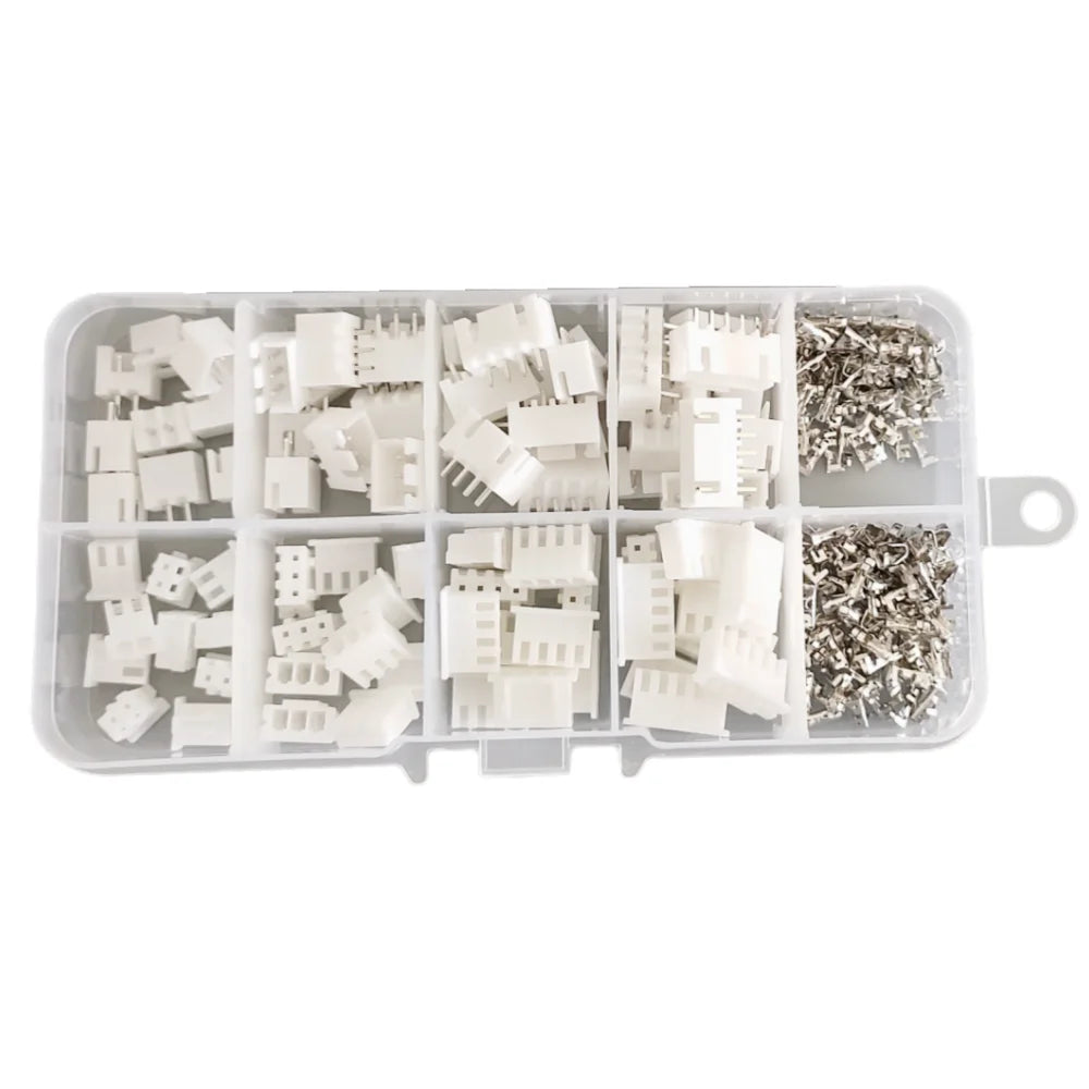 230pcs XH2.54 2p 3p 4p 5 Pin 2.54mm Pitch Terminal Kit Housing Pin Header JST Connector Wire Connectors Adaptor
