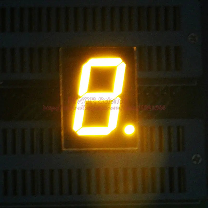 100pcs 10 Pins 8011BY 8011AY 0.8 Inch 1 Bit Digit 7 Segment Yellow LED Display Share Common Anode Cathode Digital Display