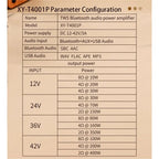 A13E-XY-T4001P TPA3223 400W Mono Digital Bluetooth Amplifier Board Module DC 12-42V Low Treble Control APP Enabled AUX USB