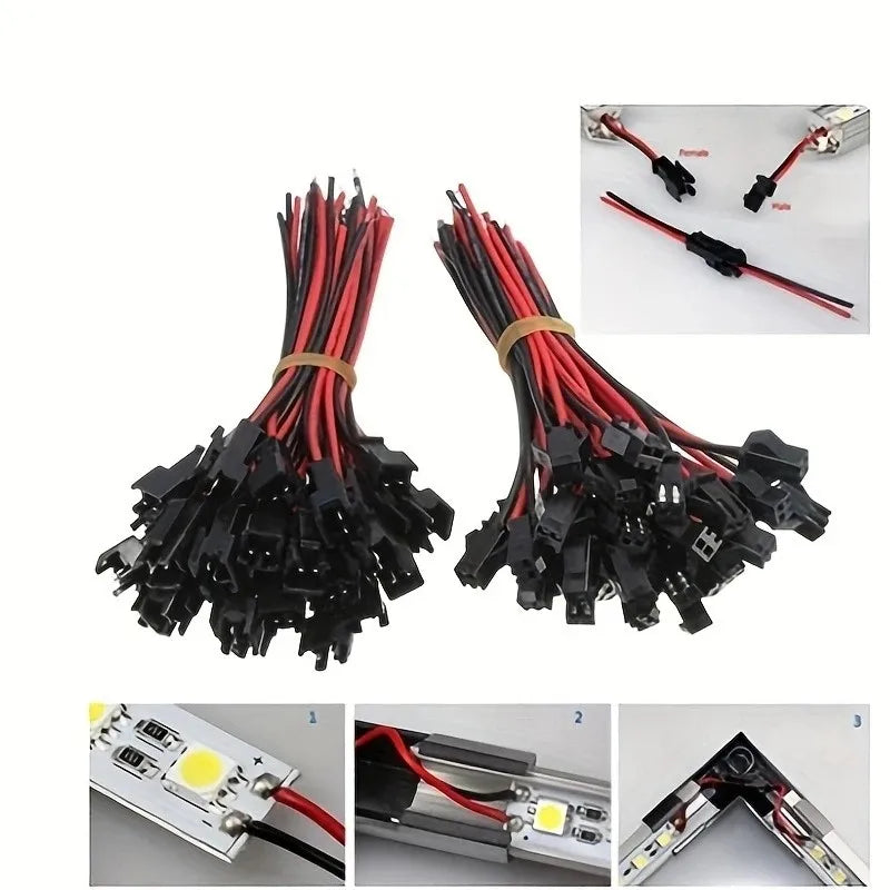 10 Pairs 2/3/4/5pin SM JST 15cm Cable Female/Male Connectors for Led Strip RGB 5050 3528