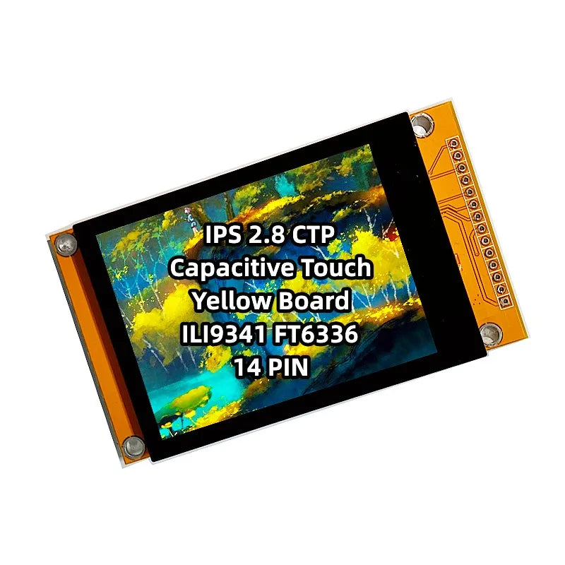 New IPS 2.8 Inch ILI9341 FT6336 SPI Display 320*240 Full View Super Capacitive Touch Yellow Board