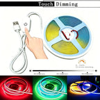 1-5M 5V USB LED Cabinet Light 320LEDs/M LED COB Strip Light Touch Sensor Dimmable Flexible Tape for DIY Backlight Decor Lighting