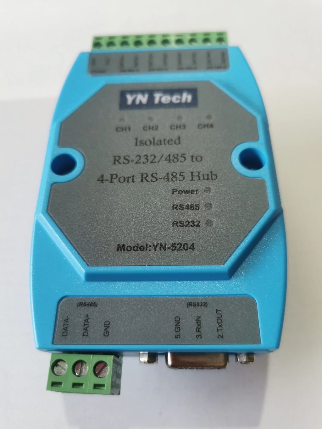 Isolated RS232 RS485 to 4 Ports RS-485 Hub Repeater Lightning Protection