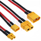 XT30 to XT60 Connection Cable XT60 to XT30U Male-to-Female Adapter Wire 16AWG Silicone Wire Model Aircraft Power Charger