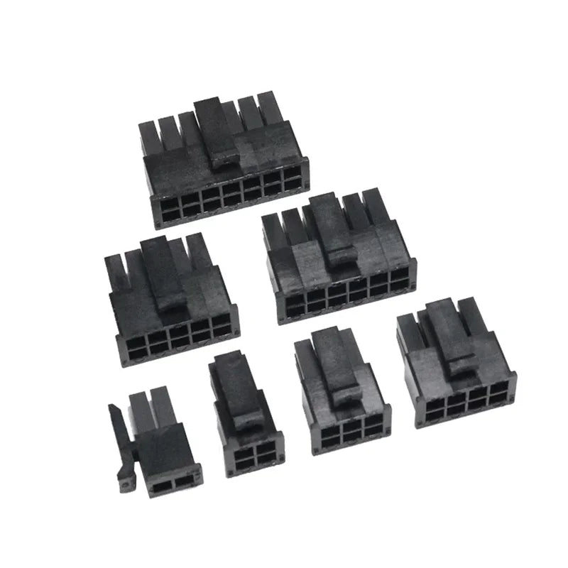 10sets Micro-Fit 2P 4P 6P Connector MX3.0mm Pitch Male Housing 8P 10P 12 16P 18P 20P 24Pin Mini 5557/43025 Male Shell+Terminal