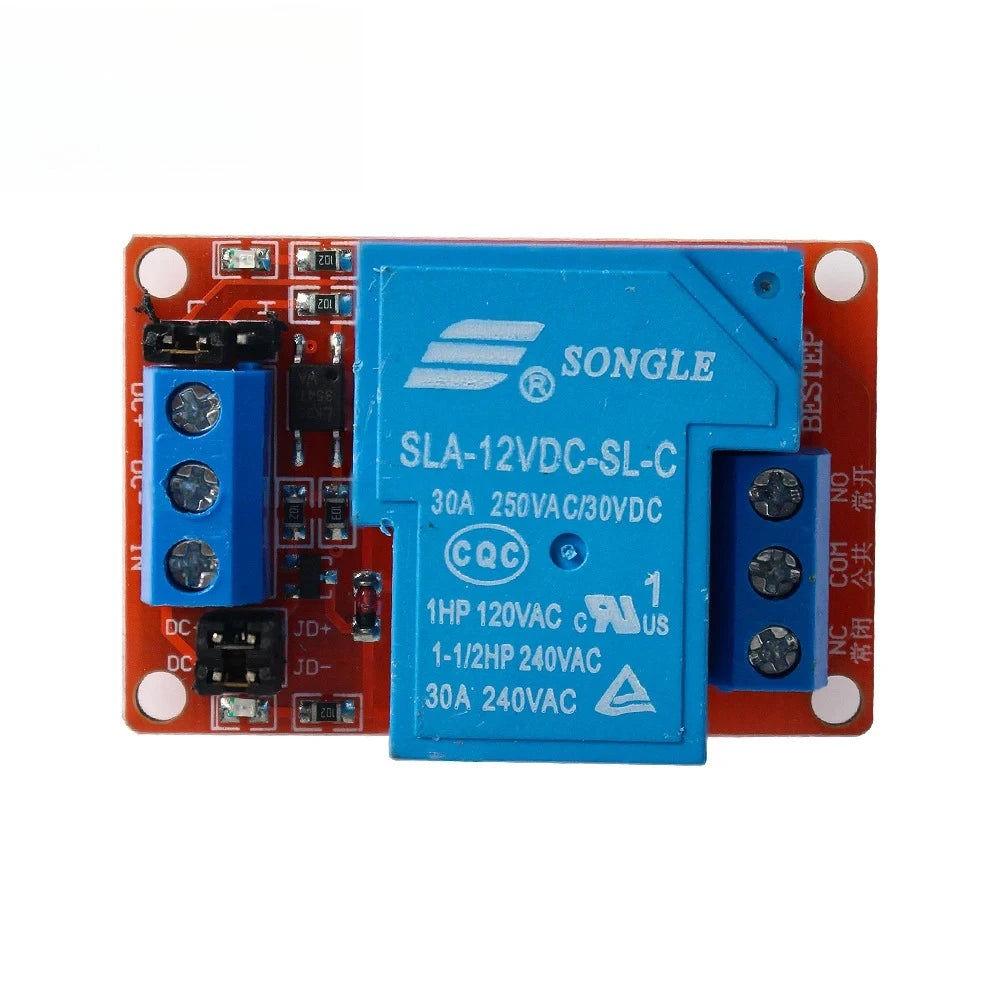 1PCS 5V 12V 30A Relay Module High/low Level Trigger Large Currents 1 Way Relay Modules with Optocoupler Isolation for Arduino