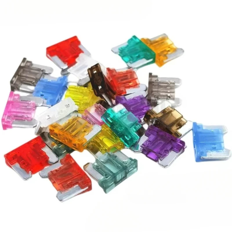 100/50/10pcs Micro Car Fuses Automotive Blade Type Mini Fuse Assortment Blade Fuse Set 2A 3A 5A 7.5A 10A 15A 20A 25A 30A 35A 40A