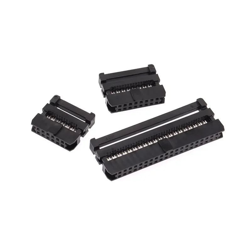 10Pcs FC Female Header Pitch 2.54mm/2.0mm/1.27mm 6P8P-50 Pin IDC Socket Crimping Connector FC IDC Sockets For Flat Ribbon Cable