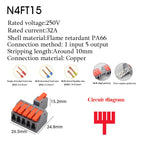 1/5PCS Wire Connector Electrical Cable Led Connectors Mini Terminals Blocks Quick Wiring Push-in Docking Butt Electrician Tools