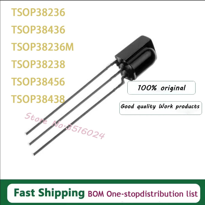 5PCS TSOP38236 TSOP38236M TSOP38238 TSOP38436 TSOP38438 TSOP38456 Brand new original in stock TO92-3